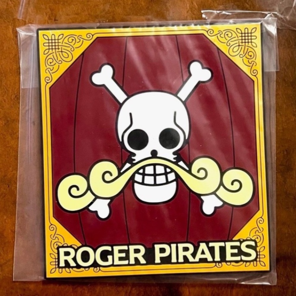 One Piece Gol D Roger Pirates Rubber Coaster Japan Import NWT